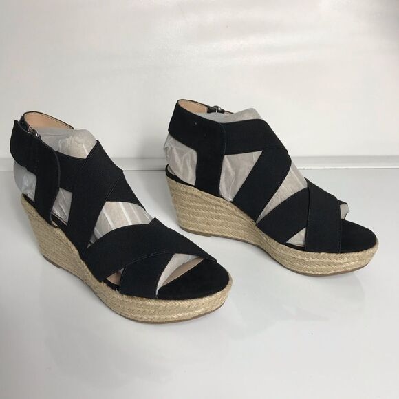 Isaac Mizrahi Crisscross Strap Wedge Espadrilles - Picture 1 of 7